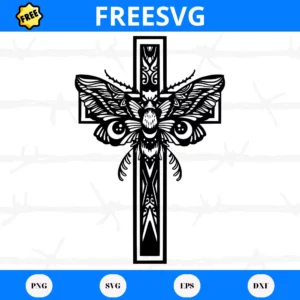 Christian Cross Butterfly, Free Svg Images For Commercial Use