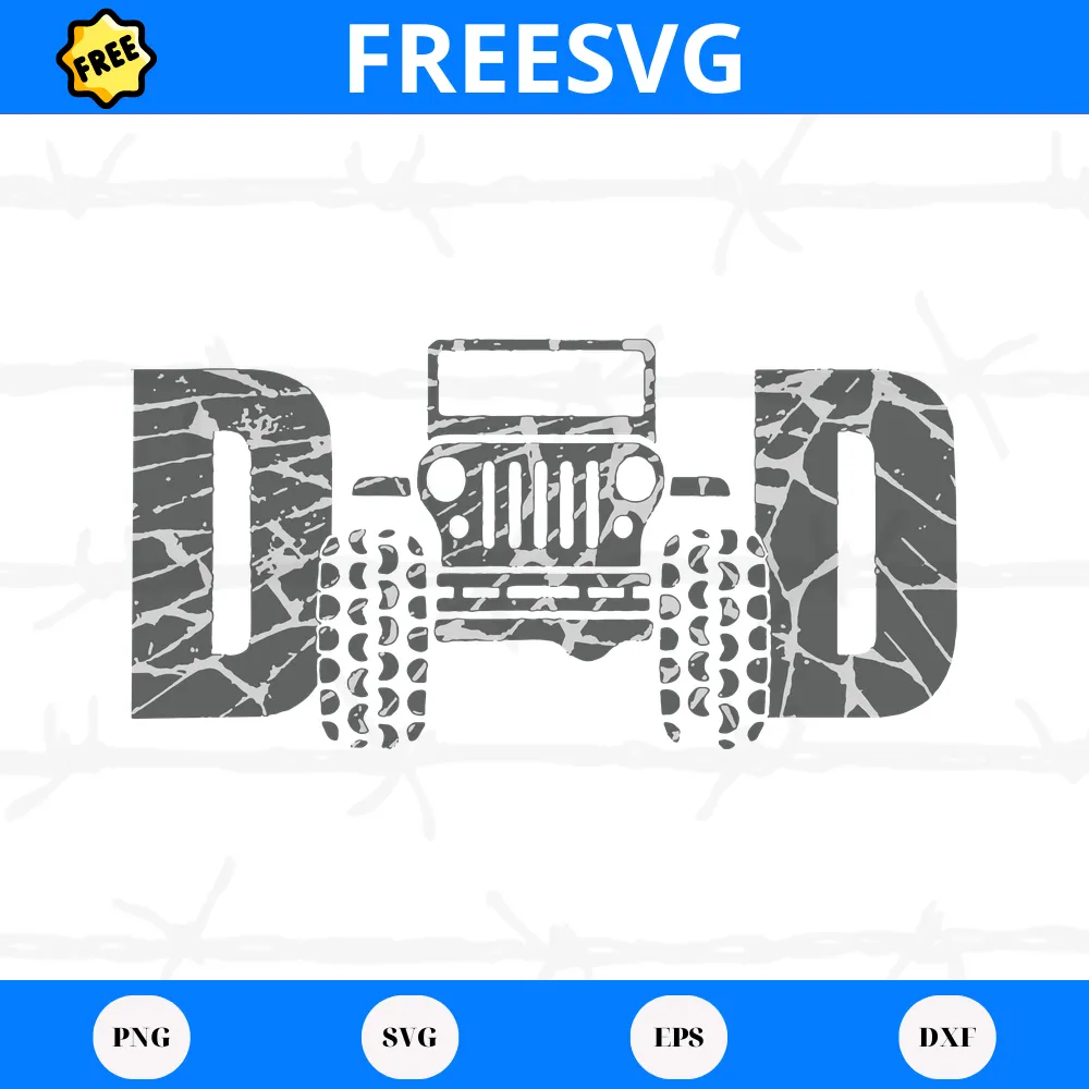 Free Jeep Dad, Svg Png Dxf Eps Cricut Files