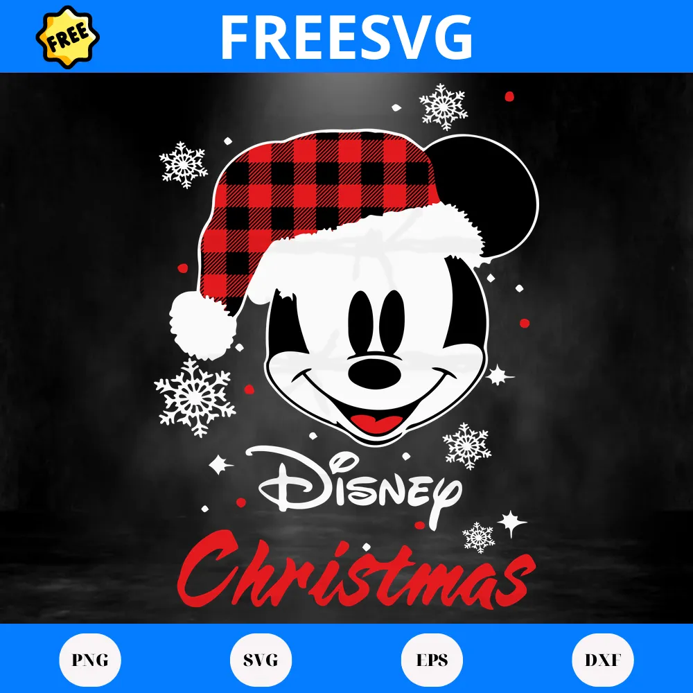 Free Mickey Mouse Santa Disney Christmas, The Best Digital Svg Designs For Cricut