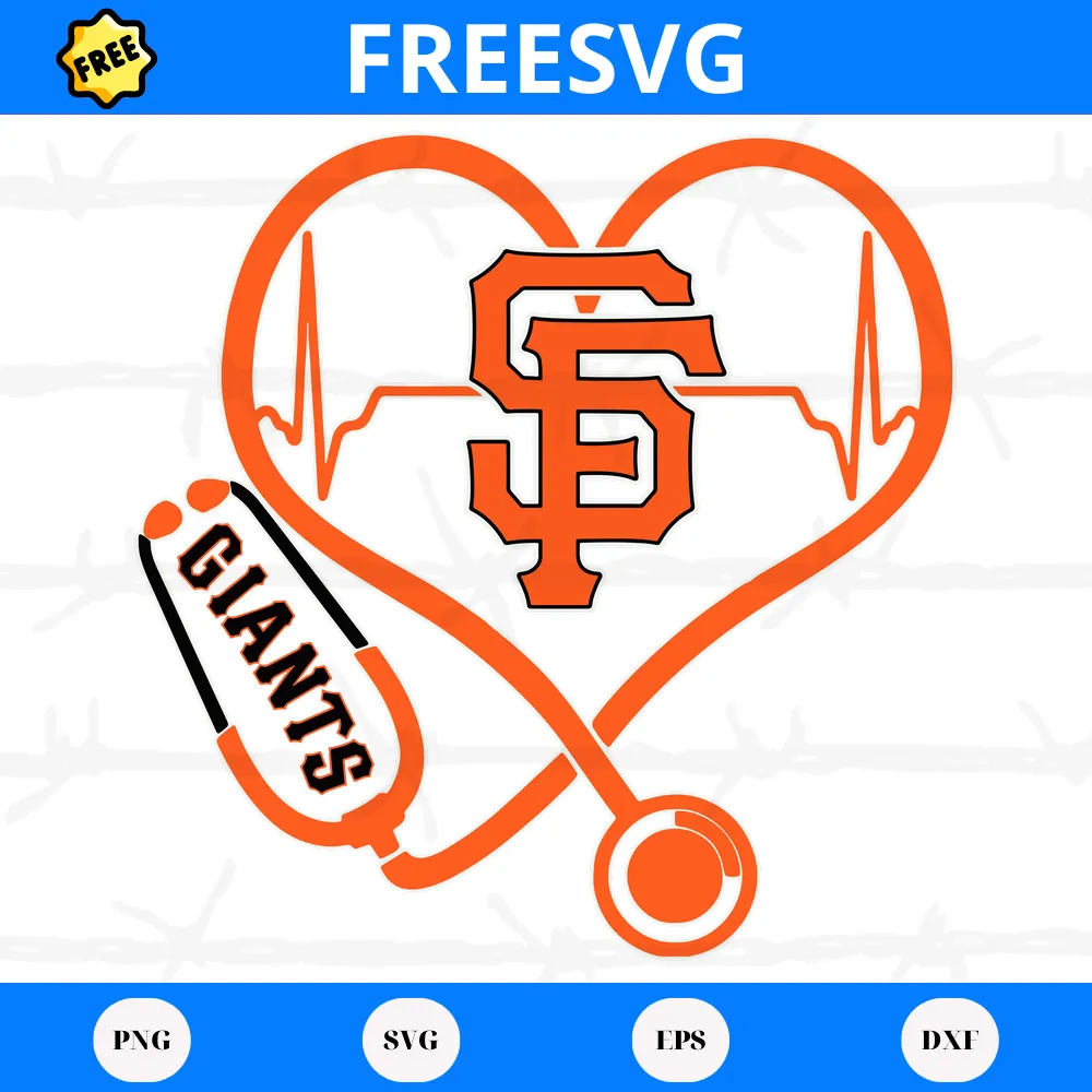 Free San Francisco Giants Nurse Stethoscope, Svg Png Dxf Eps Invert