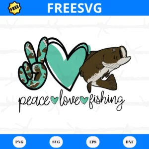 Peace Love Fishing, Free Svg Illustrations