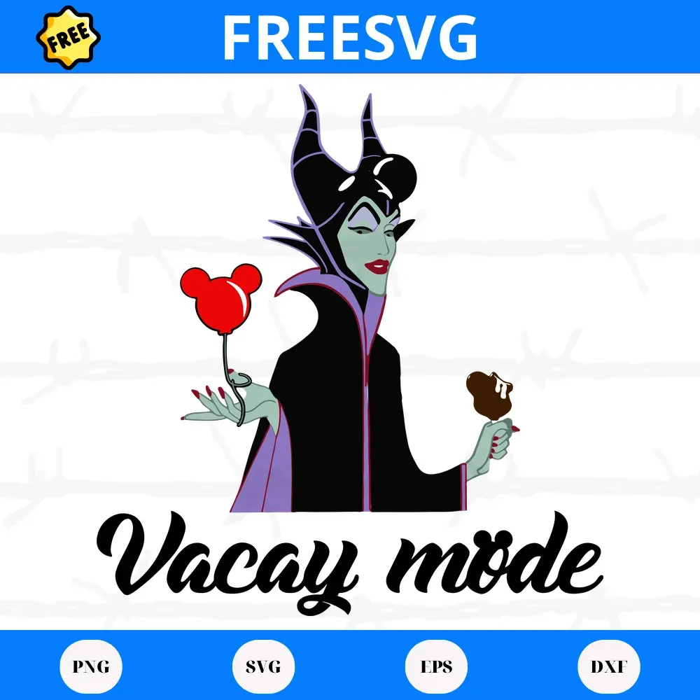 Free Maleficent Vacay Mode, Svg Png Dxf Eps