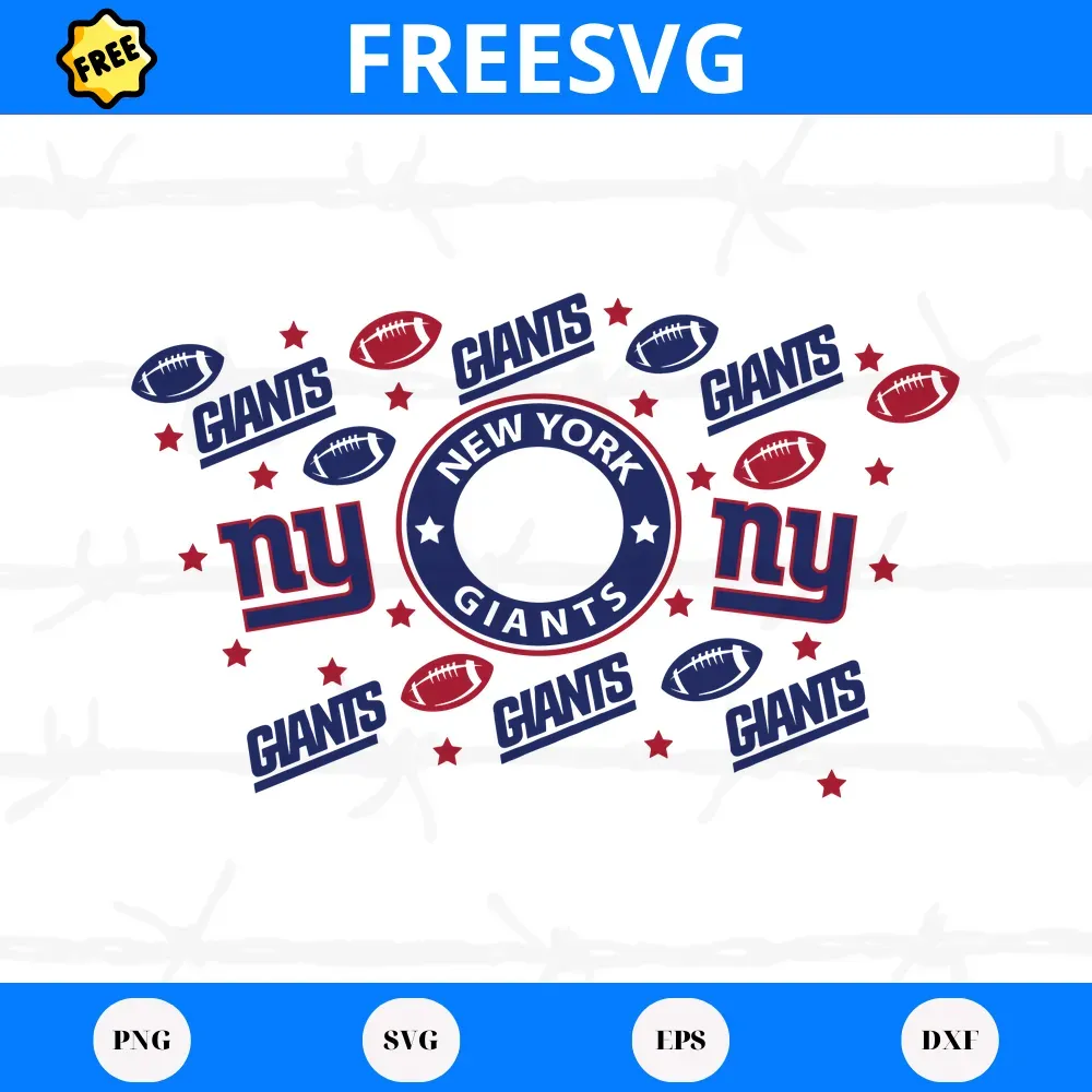 Free New York Giants Starbucks Wrap, Svg Files For Crafting And Diy Projects