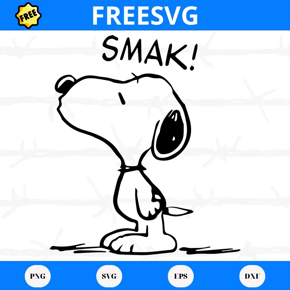 Free Snoopy Smak, High-Quality Svg Files