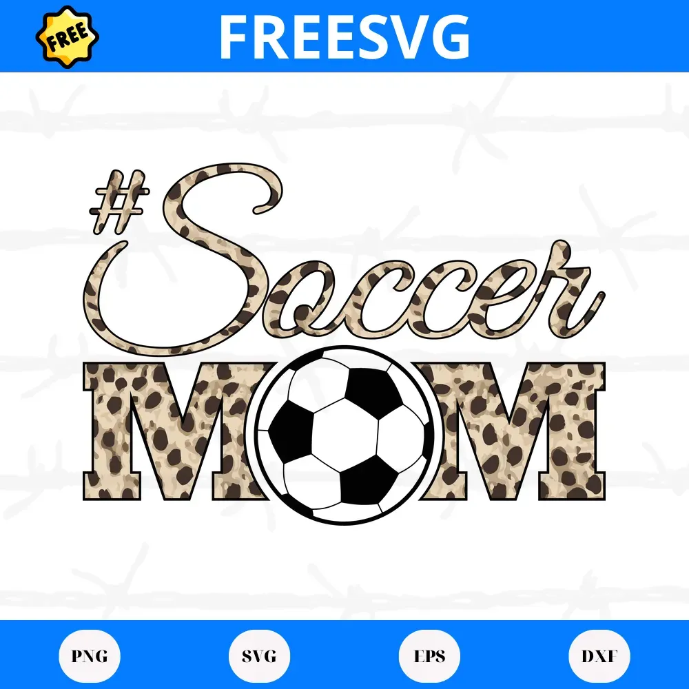 Leopard Soccer Mom, Free Svg Images For Commercial Use